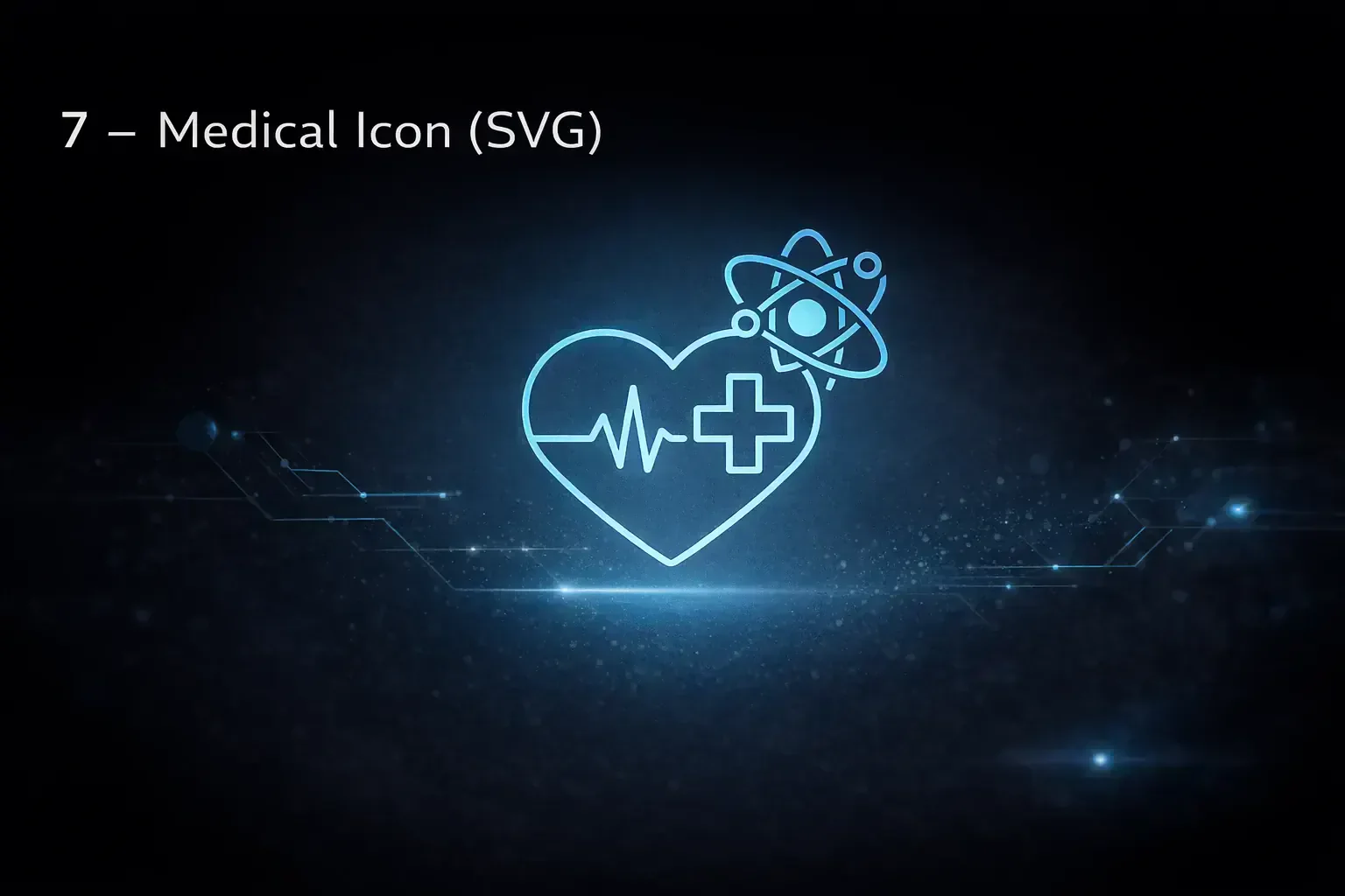 Dark vibrant abstract background blending AI circuitry lines with biomedical motifs like cells and DNA; high contrast, subtle neon accents; professional nonprofit research aesthetic; no text; centered safe space for headline; soft vignette edges.